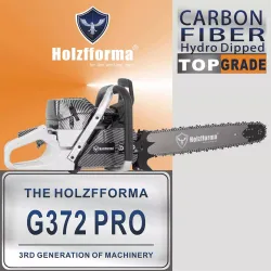 71cc Holzfforma G372 PRO Top Grade Chainsaw Double Bumper Strips Wrap Around Handle Bar